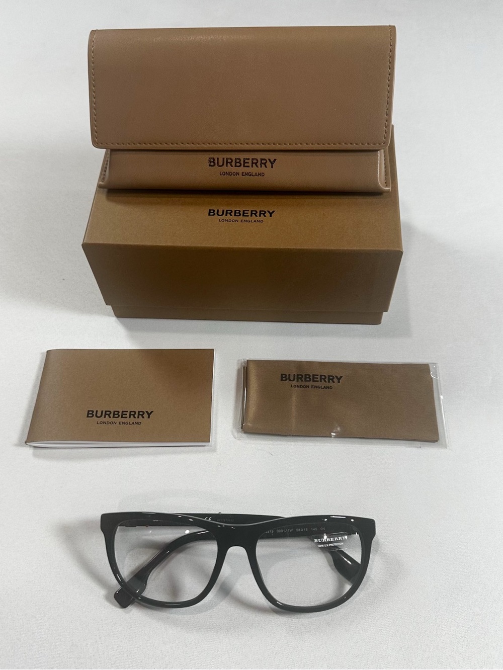 Burberry B4319 Black Clear Lens Eyeglass Frames 58mm - Picture 2 of 11